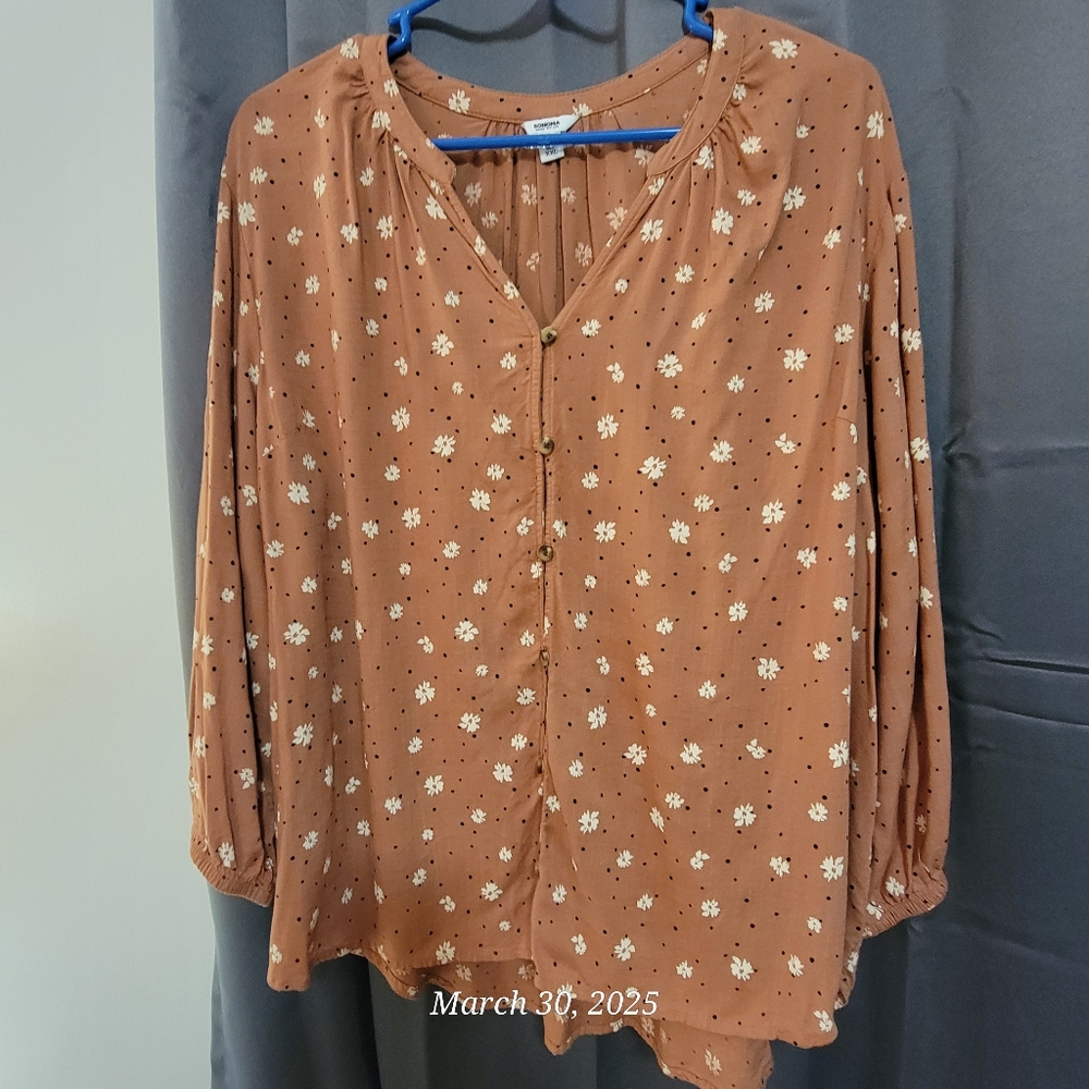 Floral Button-Up Blouse